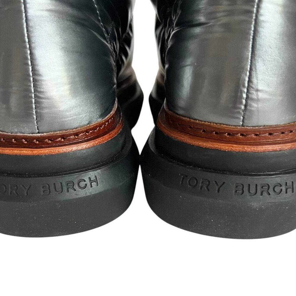 Tory Burch Sleeping Bag Quilted Puffy Platform Sliver Snow Boots Size 10.5 - Picture 7 of 15
